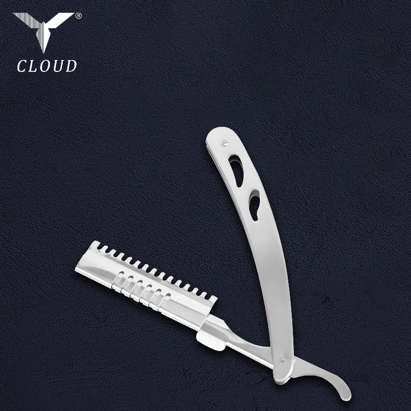 Odolná nerezová vlnitá rovná rukojeť břitvy