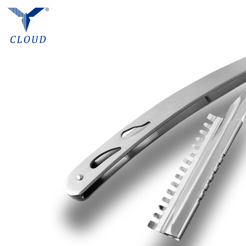 Odolná nerezová vlnitá rovná rukojeť břitvy